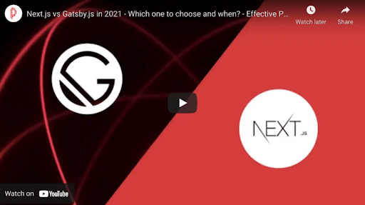 NextJS vs Gatsby video