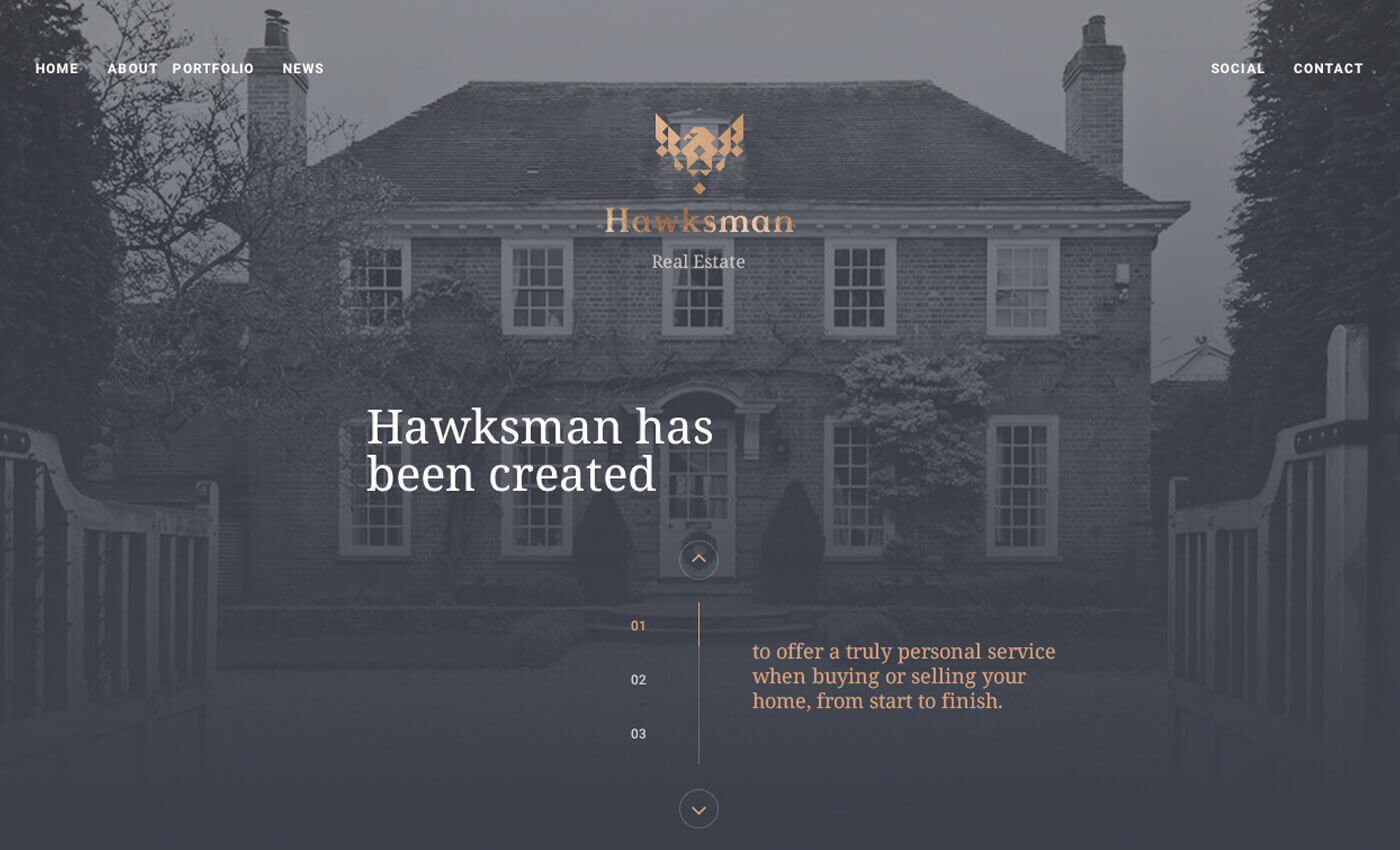 Hawksman Home Page Screenshot